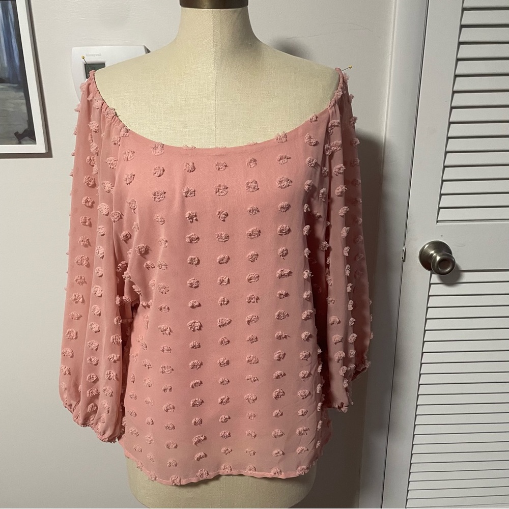 Textured dot blouse